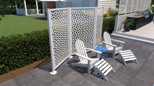 Freestanding Trex Privacy screen panels