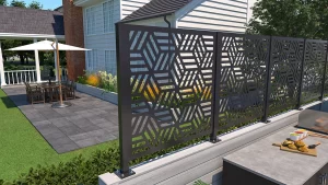 Wall mounted Trex Privacy screen panels